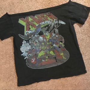 Vintage DIY X-Men Off the Shoulder Top